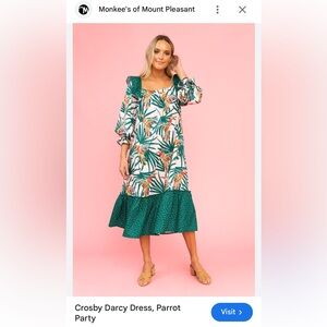 Crosby by mollie Burch M tropical Darsy midi dress